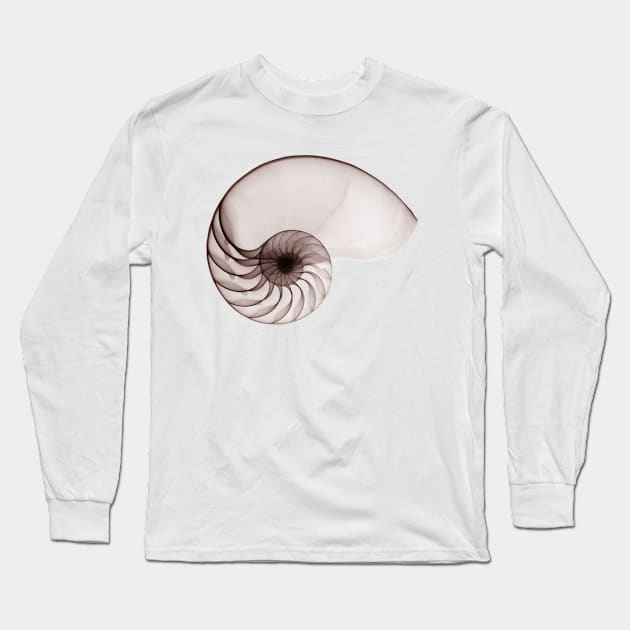 Porcelain Seashell Long Sleeve T-Shirt by hamptonstyle